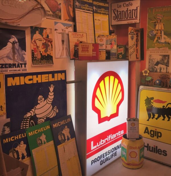 Shell Enseigne Lumineuse Halle Brocante Et Caf Lecture